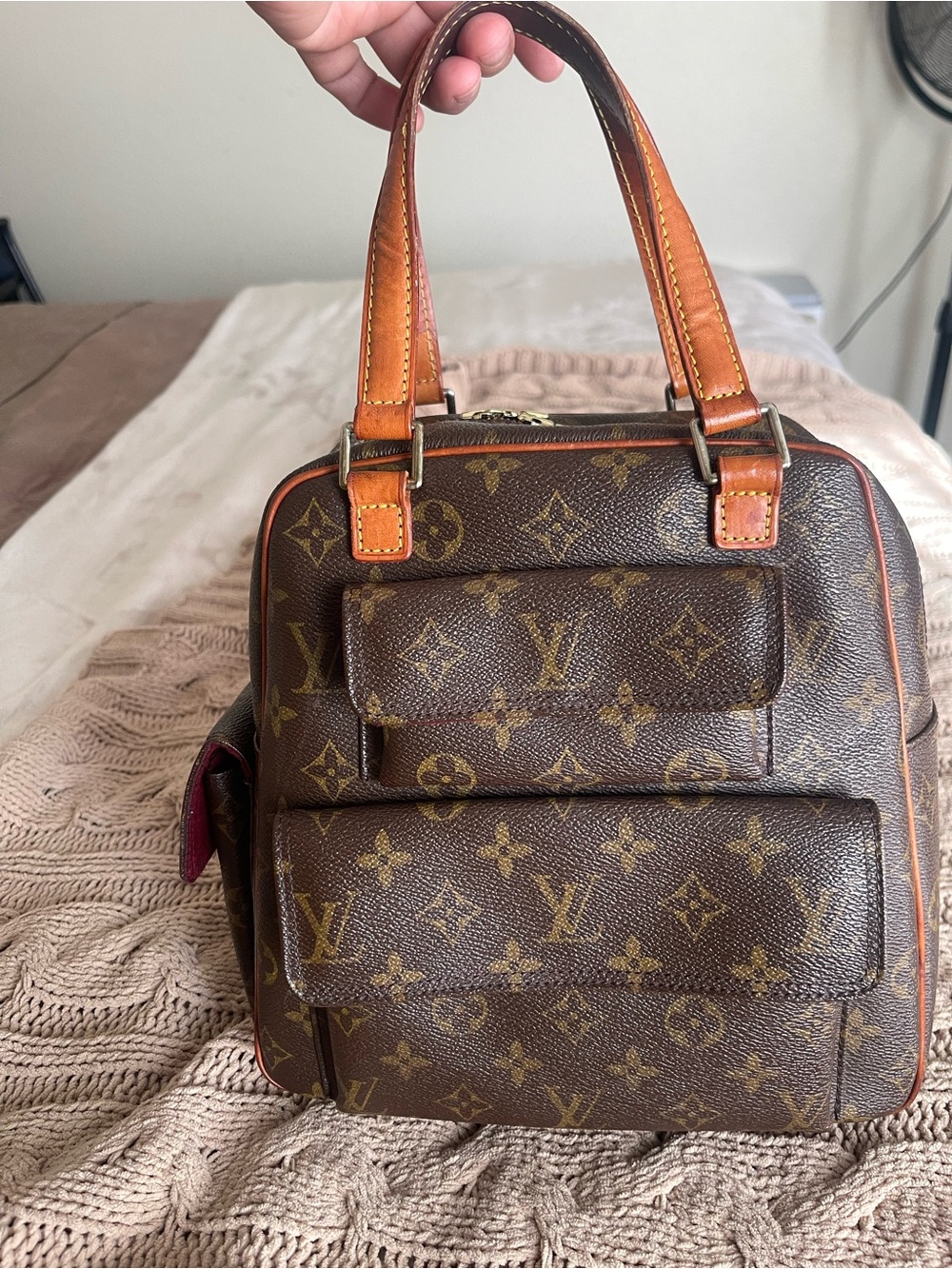 Louis Vuitton Monogram Messenger Bag with Brown and Tan Accents